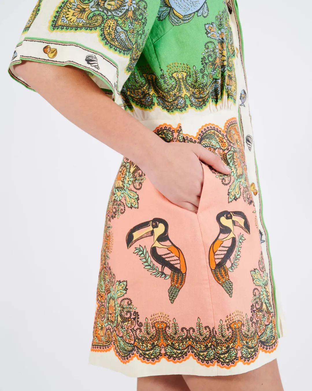 Alemais Trippy Troppo Mini Dress Multi Size AU 16 for rent on The Volte - main image