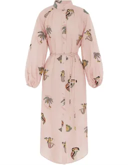 Alemais Vacay Shirt Dress Pink Size 12 for rent on The Volte - image 4