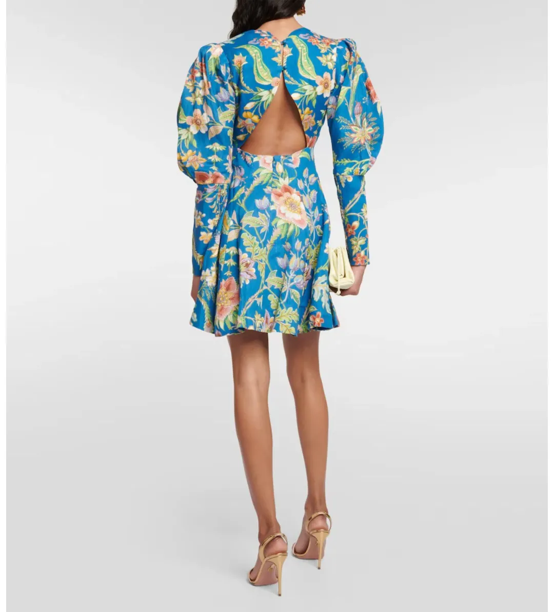 Alemais June Mini Dress Indigo Floral Size AU 16 for rent on The Volte - main image