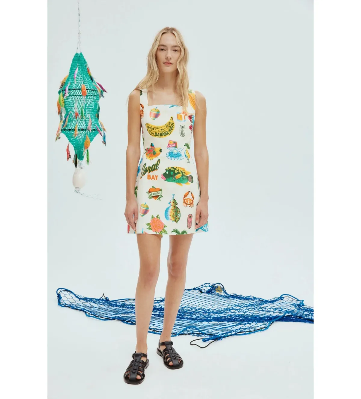 Alemais Samaki Mini Dress Multi Print Size 16 for rent on The Volte - main image