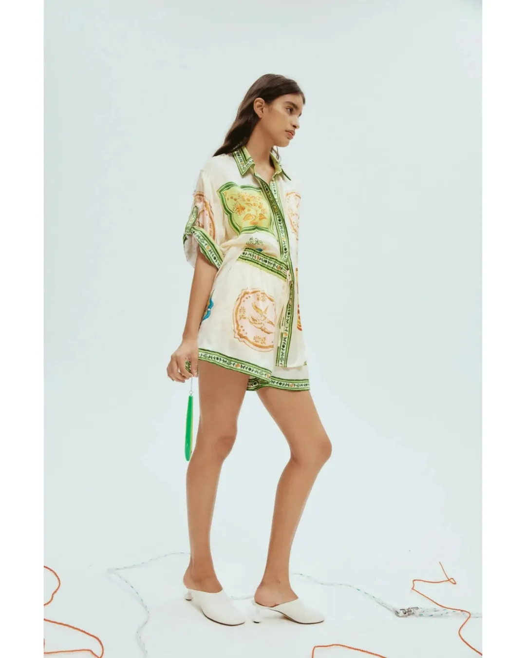 Alemais Porcelain Shirt and Short Set Multi Print Size 16 for rent on The Volte - main image