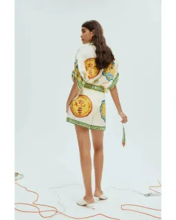 Alemais Porcelain Shirt and Short Set Multi Print Size 16 for rent on The Volte - image 3