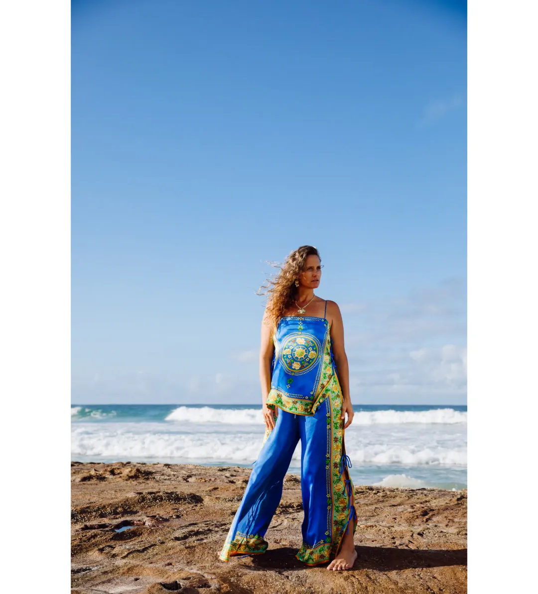 Alemais Linda Top and Pants Set Multi Floral Size 16 for rent on The Volte - main image