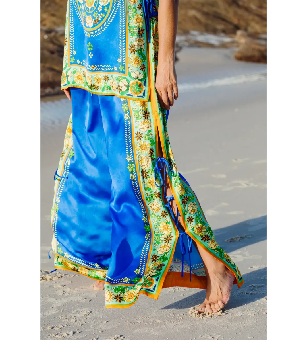 Alemais Linda Top and Pants Set Multi Floral Size 16 for rent on The Volte - main image