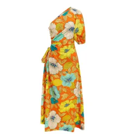 Alemais Piato One Shoulder Midi Dress Multi Floral Size 16 for rent on The Volte - image 6