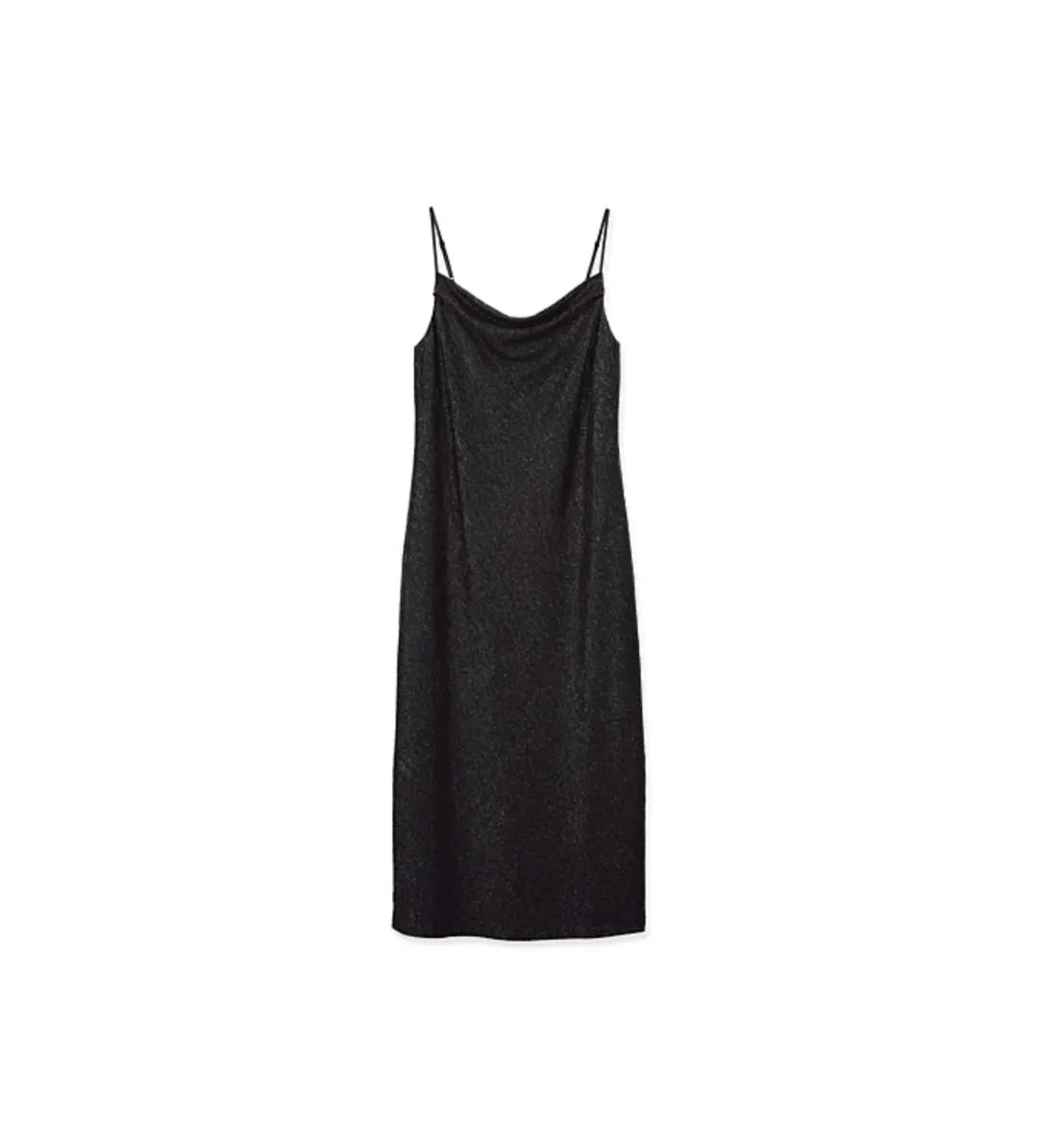 Country Road Metallic Slip Midi Dress Black Size 8/XS for rent on The Volte - main image