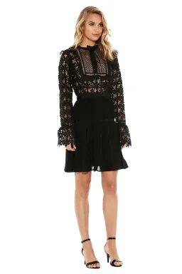 Self Portait Adeline Lace Mini Dress Black Size 4 for rent on The Volte - image 2
