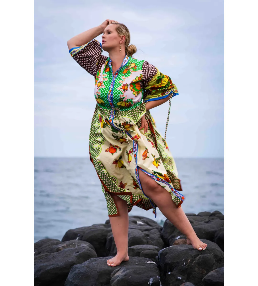 Alemais Lemonis Midi Shirtdress Multi Print Size 12 for rent on The Volte - main image