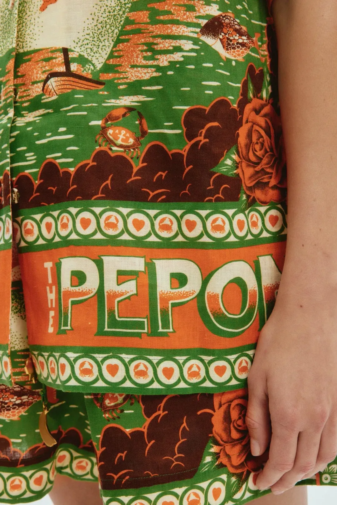 Alemais Bungalow Oversized Linen Shirt and Short Set Multi Print Size 16 for rent on The Volte - main image