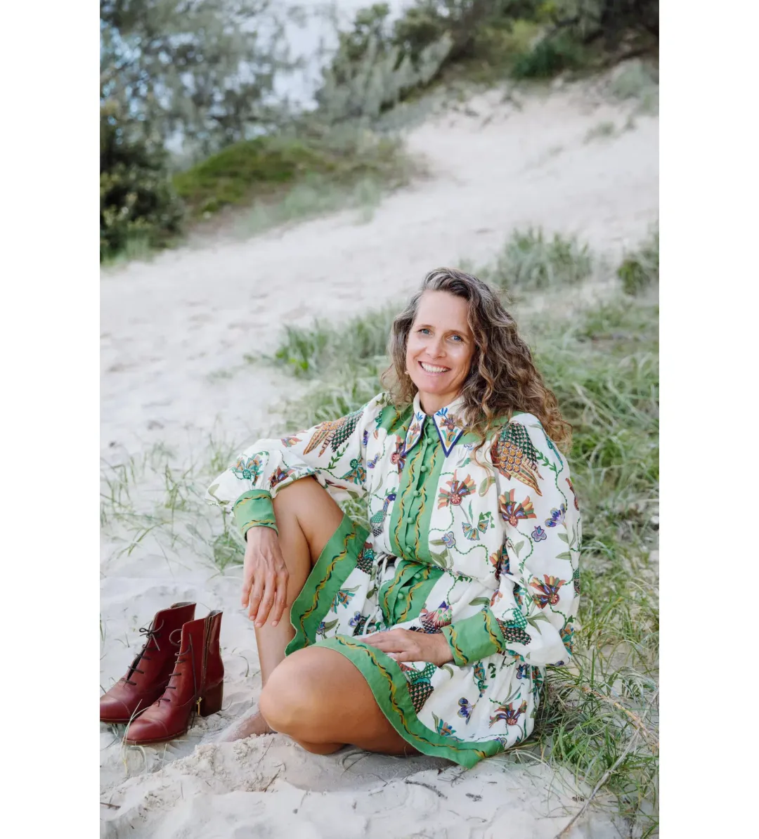 Alemais Birdie Mini Dress Multi Print Size 14 for rent on The Volte - main image