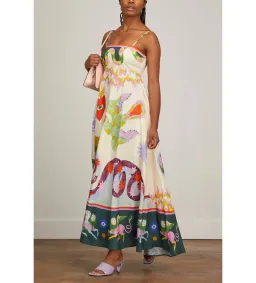 Alemais Seeker Midi Sundress Multi Print Size 14 for rent on The Volte - image 3