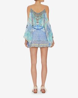 Camilla Blue Drop Shoulder Romper Playsuit Size 8 for rent on The Volte - image 2