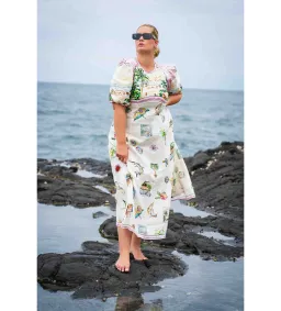 Alemais Sunset Midi Dress Print Size 14  for rent on The Volte - image 1