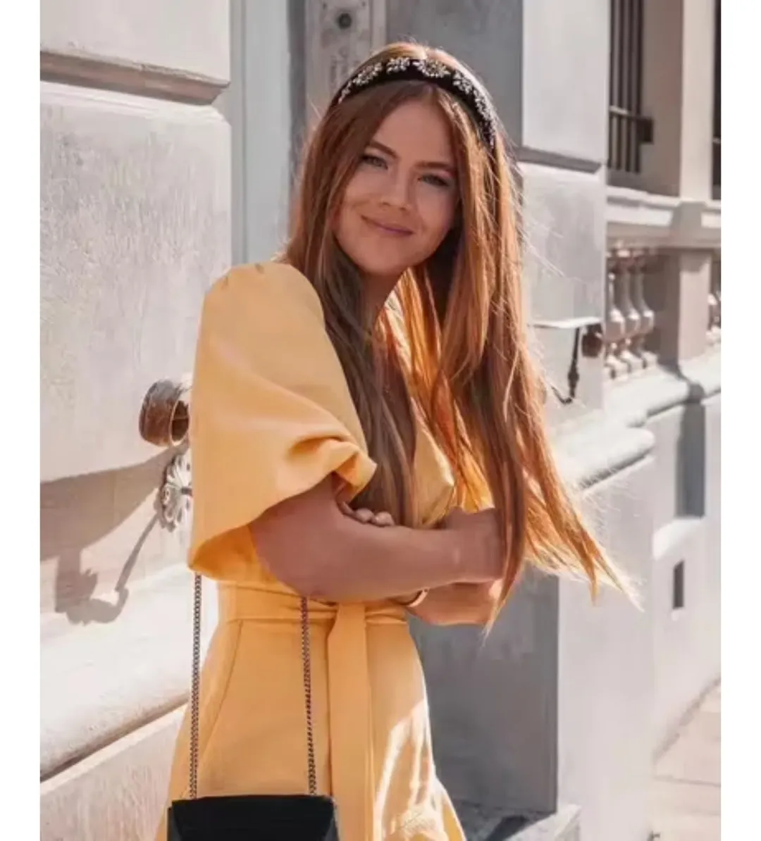 Sheike Bravado Mini Dress Color Mango Size 8 for rent on The Volte - main image