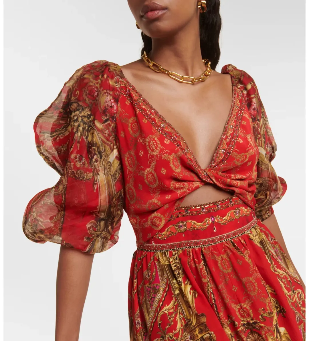 Camilla Red Mini Dress Size Large / AU 14 for rent on The Volte - main image