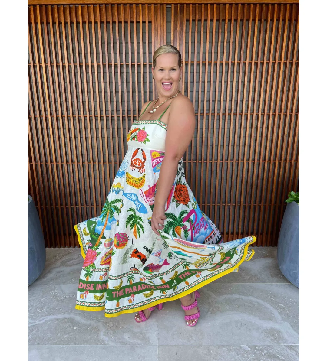 Alemais Paradiso Sundress Print Size 12  for rent on The Volte - main image