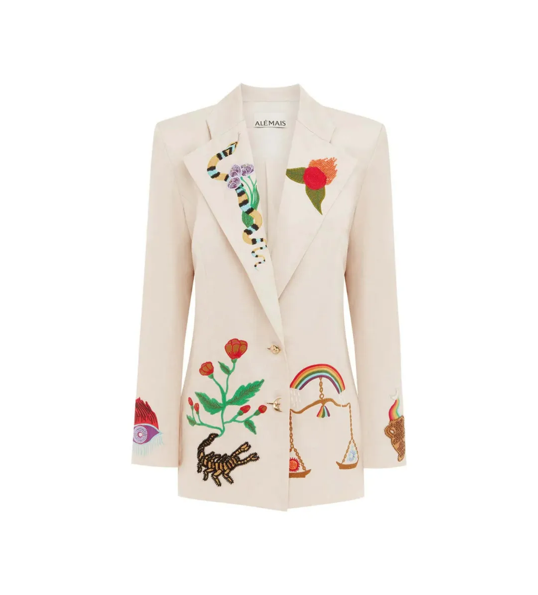 Alemais Zelda Embroidered Blazer Print Size 16  for rent on The Volte - main image