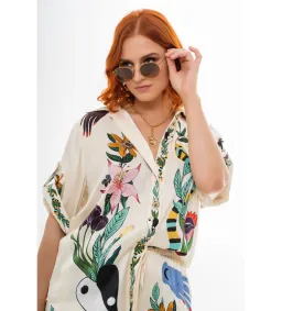 Alemais Meagan Silk Shirt and Pant Set Print Size 16  for rent on The Volte - image 2