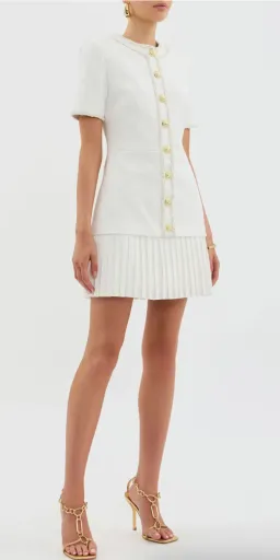 Rebecca Vallance Clarisse Button Mini Dress AU 8 for rent on The Volte - image 2