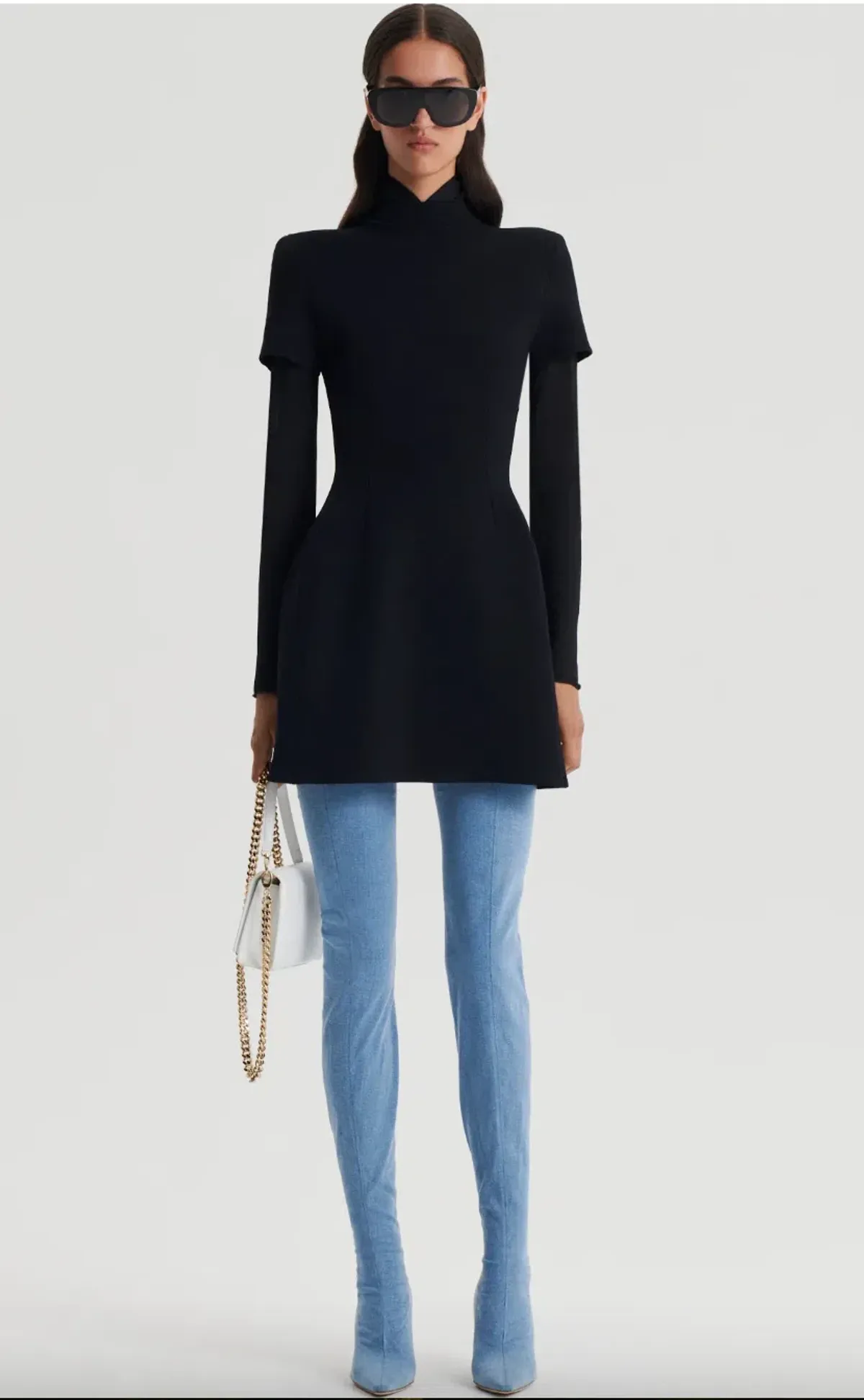 Scanlan Theodore Crepe Knit Peplum Dress AU 8 for rent on The Volte - main image