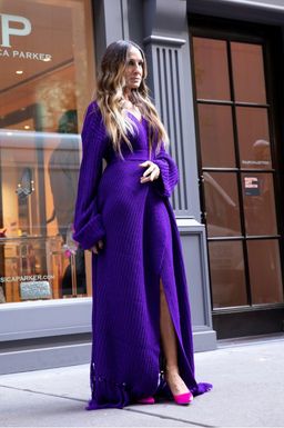 Hanifa Miya Knit Cardigan Dress Purple Size S-M/AU 10 for rent on The Volte - image 4