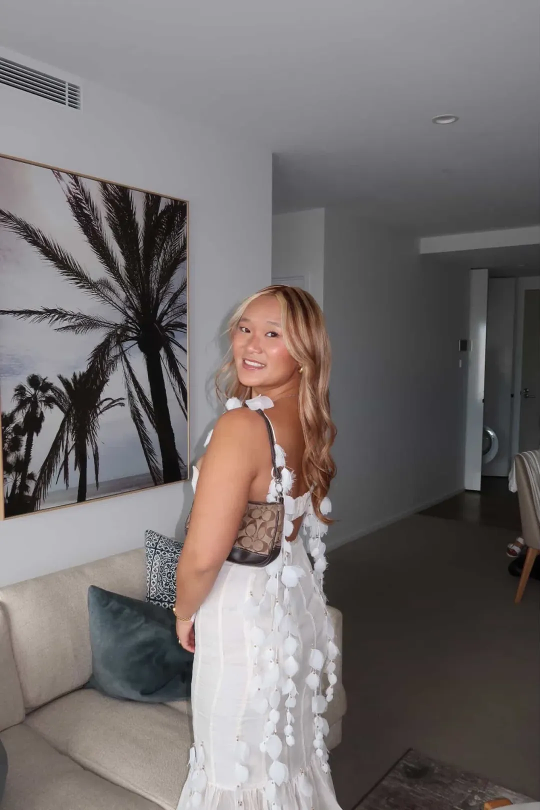 Zimmermann Botanica Petal Gown Dress In White Size 0/AU 6 for rent on The Volte - main image