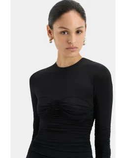 Sir Alessia Draped Gown Black Size 1 / AU 8 for rent on The Volte - image 2