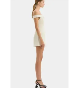 Sir Sandrine Off Shoulder Mini Dress in Ecru Size 2 / Au 10 for rent on The Volte - image 2