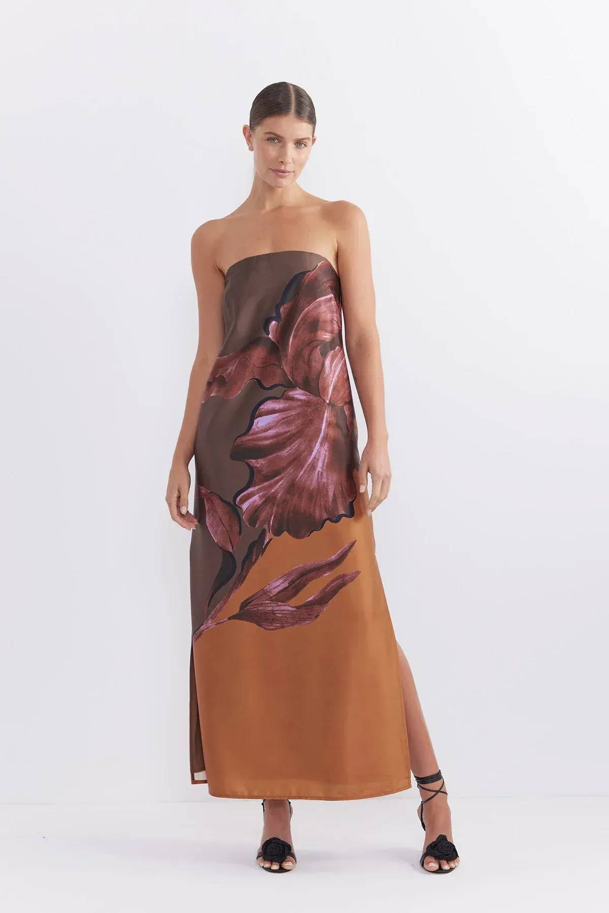 Pasduchas Moon Flower Column Midi in Fudge Size 12 for rent on The Volte - main image