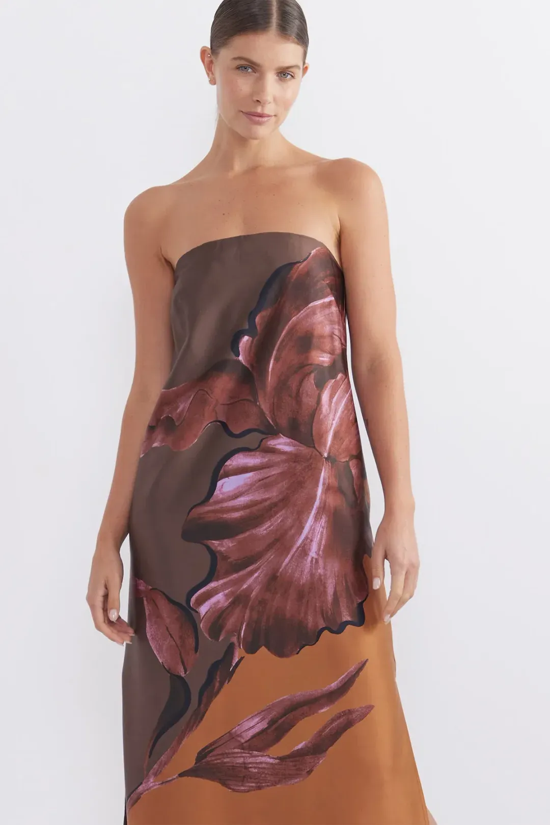 Pasduchas Moon Flower Column Midi in Fudge Size 12 for rent on The Volte - main image