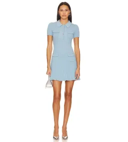 Self Portrait Blue Sequin Knit Mini Dress Size M/AU 8 for rent on The Volte - image 1