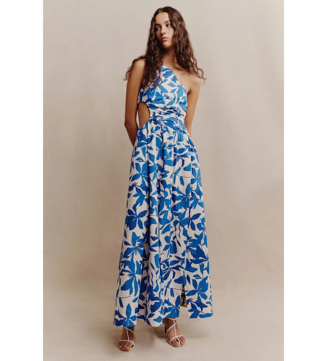Shona Joy Bleue Asymmetrical Cut Out Maxi Dress Size AU 10 for rent on The Volte - main image
