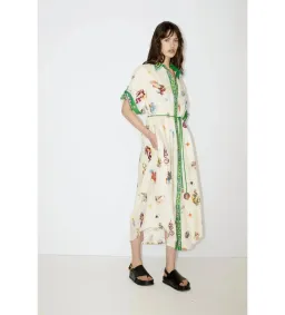 Alemais Seeker Embroidered Midi Shirt Dress Multi Print Size AU 10 for rent on The Volte - image 3