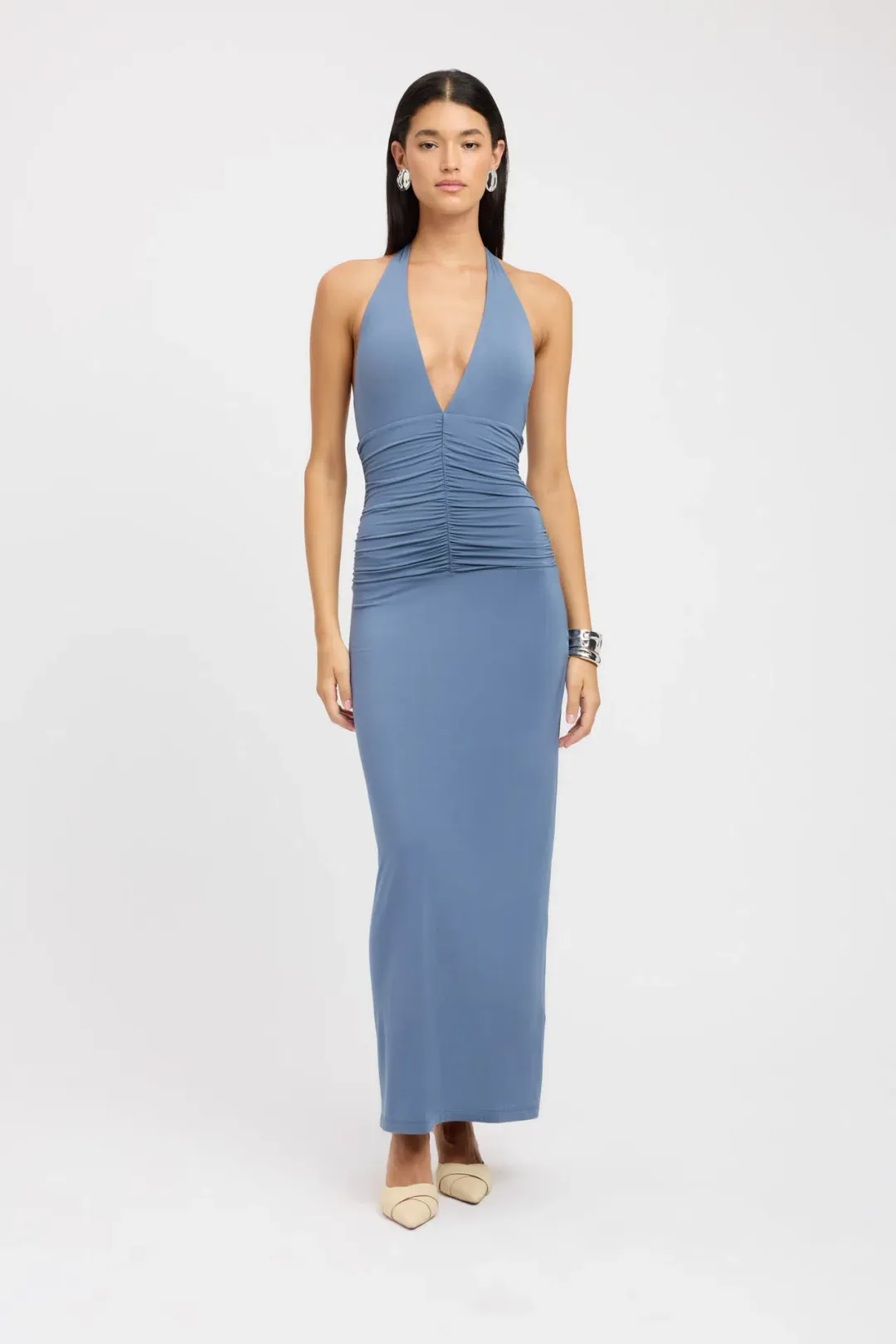 Kookai Brooklyn Maxi Dress in Blue Mist Size 38 / AU 10 for rent on The Volte - main image