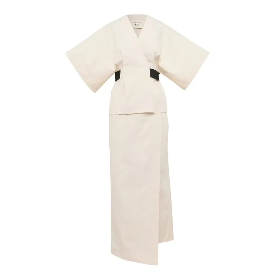 ARTCLUB Tokyo Drifter Jacket & Skirt Cream Set Size M / AU 10 for rent on The Volte - main image