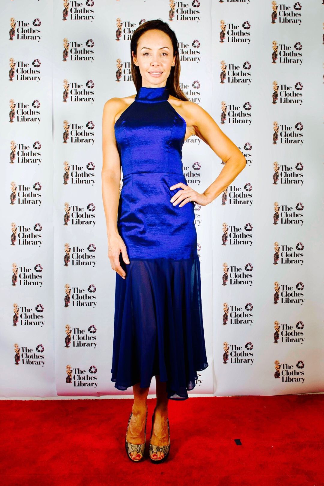 Asilio Midnight Blue Halter Neck Dress Blue Size 8 for rent on The Volte - main image