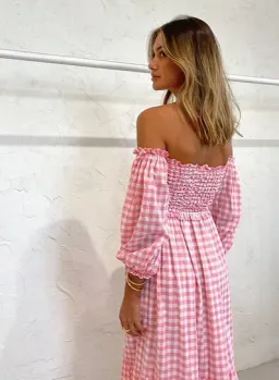 Steele Jacques Dress Pink Size 10 for rent on The Volte - image 4