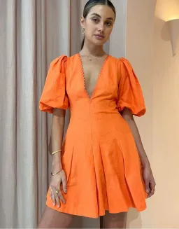 By Nicola Wavy Mini Dress Sunset Size 10 for rent on The Volte - image 4