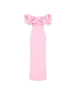 Rebecca Vallance Jenna Off Shoulder Gown Pink Size AU 8 for rent on The Volte - image 4