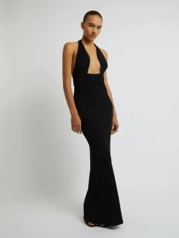 Christopher Esber Tailored Slope Halter Dress Black Size AU 6  for rent on The Volte - image 1