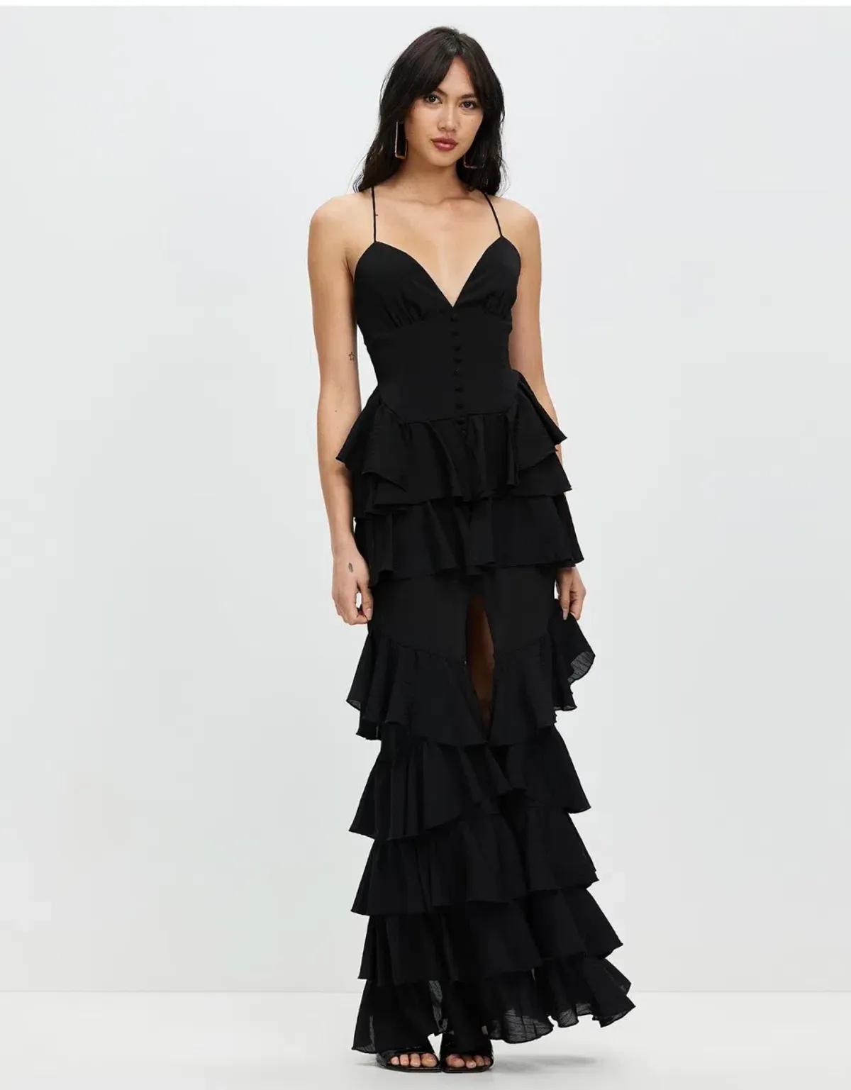 Derma Department Barcelona Maxi Dress Black Size AU 4 for rent on The Volte - main image
