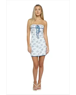 With Jean Sabrin Dress Toile Papillon White Size XS / AU 6 for rent on The Volte - image 3