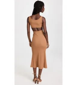 Christopher Esber Crossed Panel Ruched Crystal Dress Tan Size 10 for rent on The Volte - image 3