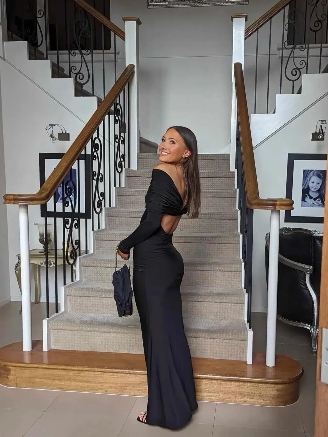 Effie Kats Gwen Gown in Black Size XS/Au 6   for rent on The Volte - main image