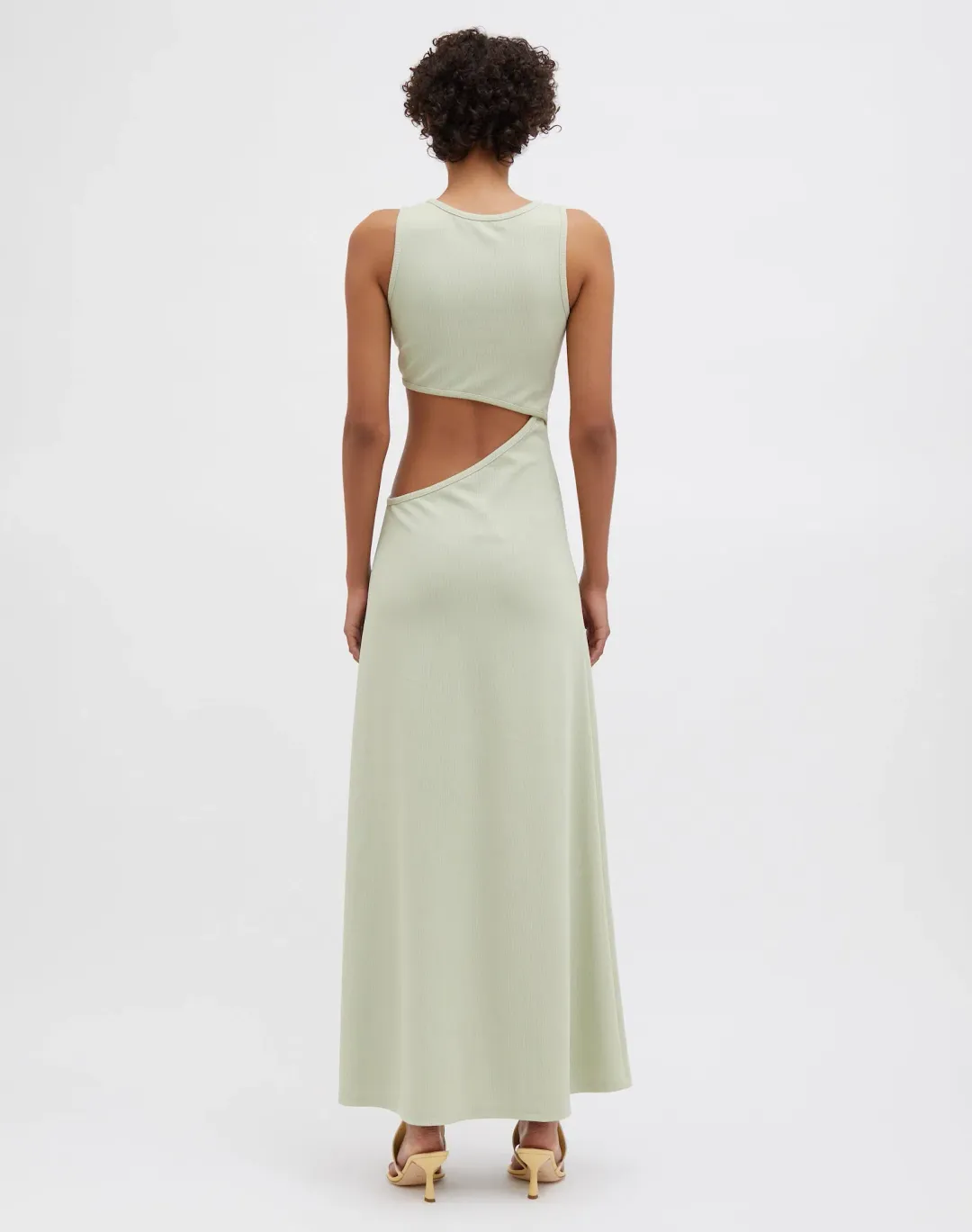 Christopher Esber Stone Cavern Tank Dress in Pistachio Size 10 for rent on The Volte - main image