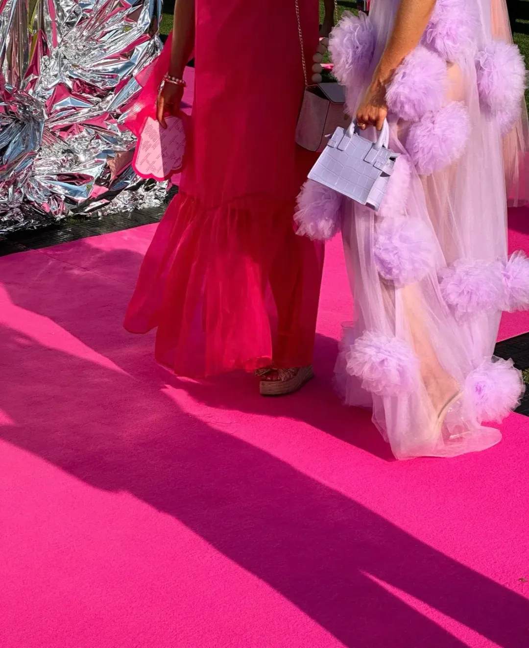 Custom Pom Pom Dress Purple Size 8 for rent on The Volte - main image