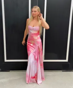 HNTR The Label Gaia Maxi Dress Lille Pink Size L / AU 12 for rent on The Volte - image 1