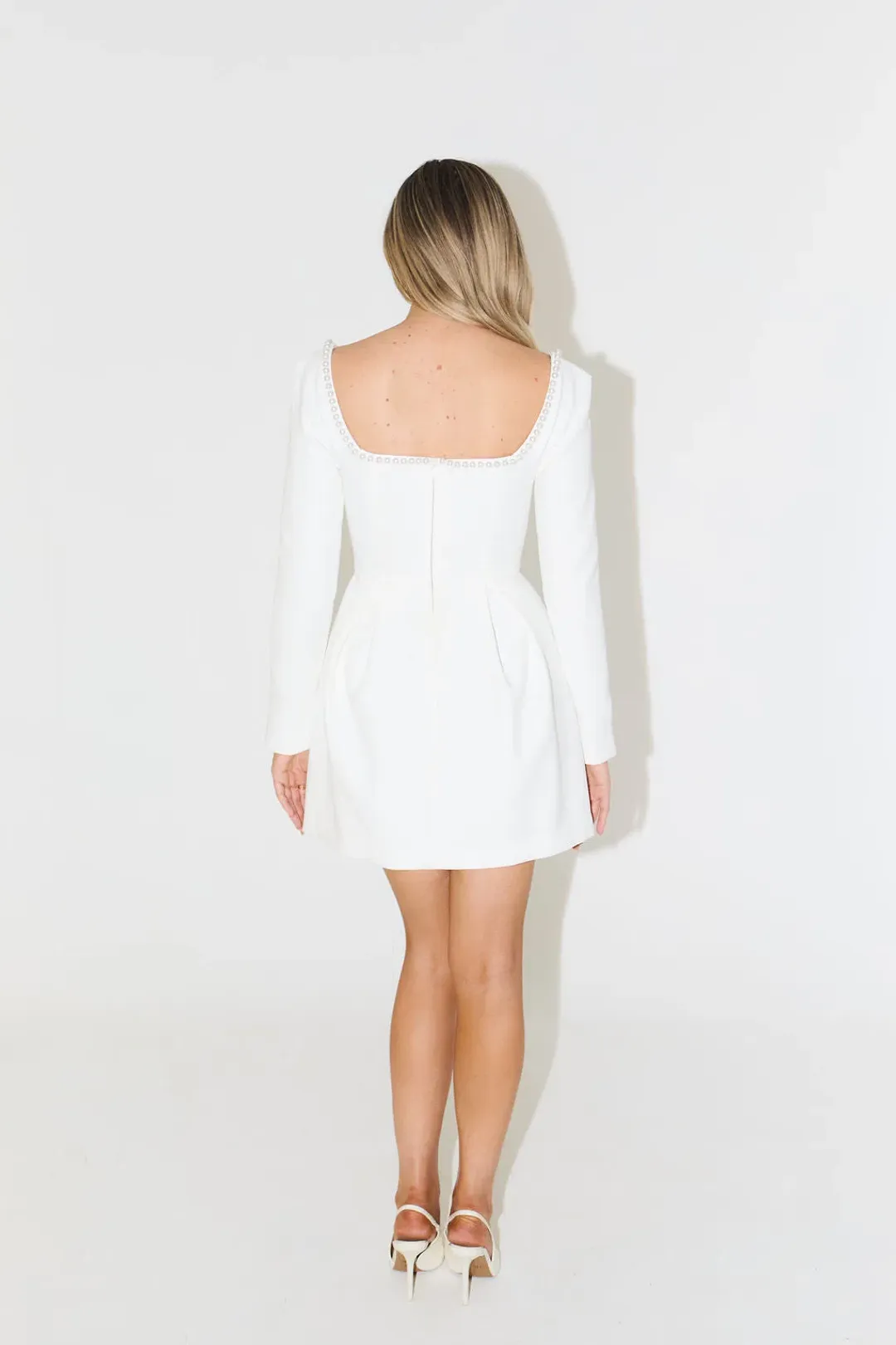 Odd Muse Ultimate Muse Pearl Mini Dress White Size 12 for rent on The Volte - main image