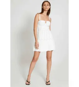 Dion Lee Column Pleated Mini Dress in White Size AU 8 for rent on The Volte - image 1