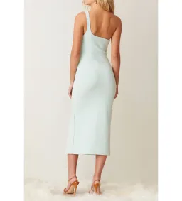 Bec & Bridge Ariel One Shoulder Midi Dress in Mint Size 8 for rent on The Volte - image 3